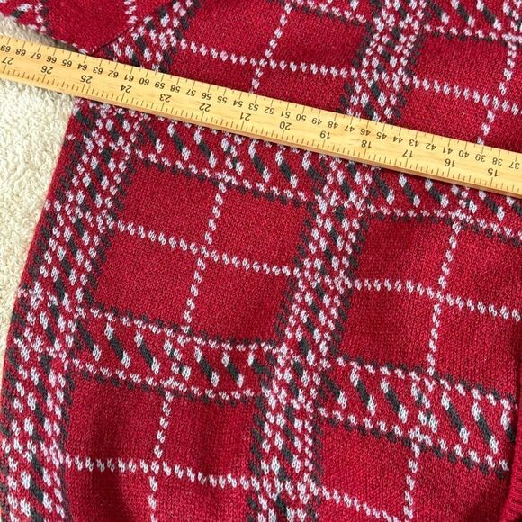 RSQ cardigan Mens Size Large plaid knit button up Academia V Neck Sweater New - Picture 8 of 12